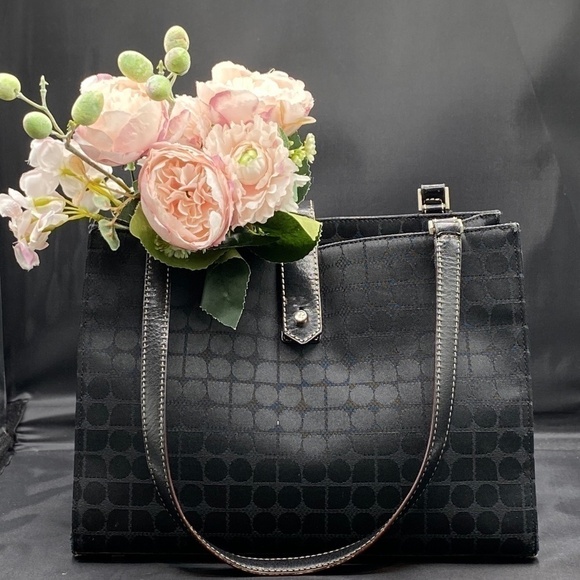 Kate Spade Dressy Black Nylon Textured Bag EUC, Vintage